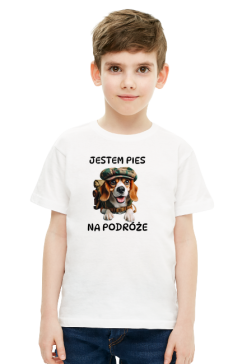 T-shirt PIES NA PODRÓŻE chłopięcy