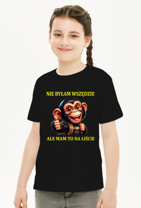 T-shirt NIE BYŁAM WSZĘDZIE dziewczęca