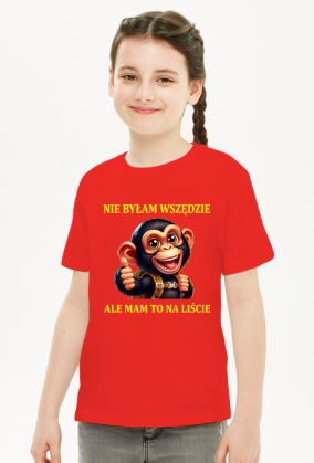 T-shirt NIE BYŁAM WSZĘDZIE dziewczęca