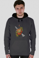 Bluza z kapturemębinie, Hoodie Nightingale on the rowan tree Słowik na jarz