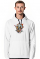 Bluza z kapturem Płonąca wampirza czaszka, Hoodie Flaming vampire skull