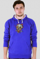 Bluza z kapturem Płonąca wampirza czaszka, Hoodie Flaming vampire skull