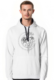 Bluza z kapturem Stokrotki księżycowe, Hoodie Moon daisies