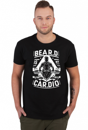 Koszulka męska Beard is my cardio