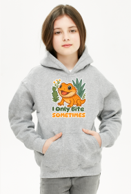 Bluza z kapturem Chibi Agama – Dla dzieci "I only bite SOMETIMES"