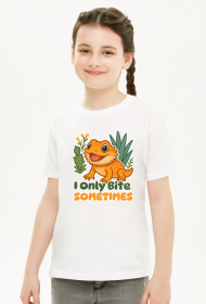 Dziewczęca Koszulka Chibi Agama – dla dzieci "I Only Bite Somesimes"