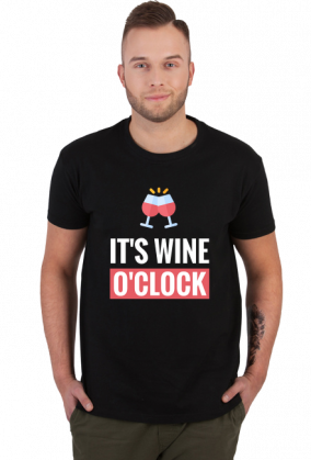 Koszulka meska it's wine o'clock