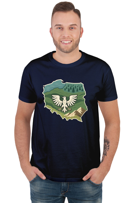 Koszulka Polska krajobraz w sercu