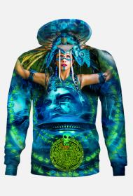 Psychodela sklep - UFo Mayans Mazatec code Alien language with human woman shaman party vibes Bóg