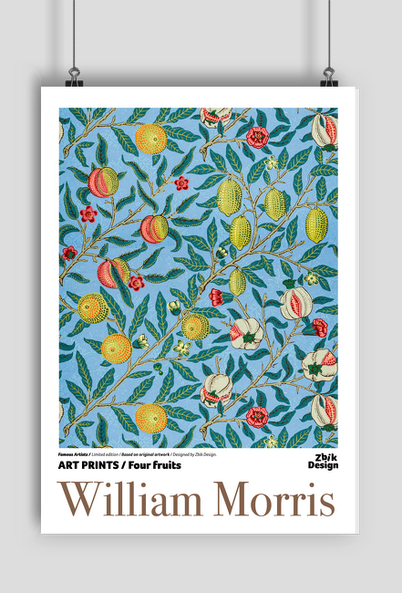 Plakat A2 Morris 4 owoce