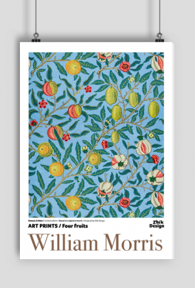 Plakat A2 Morris 4 owoce