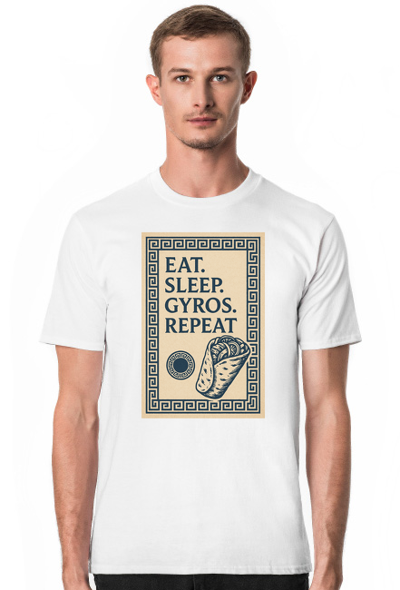 Koszulka męska Eat Sleep Gyros Repeat
