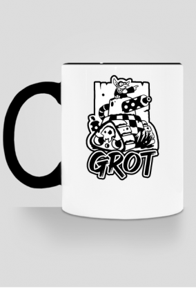 Grotowy kubek z nowym logo