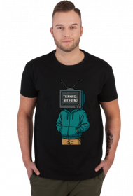 "THINKING... NOT FOUND" — Koszulka CRT Head