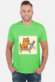 Złośliwy śmieszny kot koszulka męska