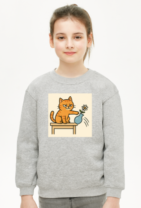 Złośliwy śmieszny kot bluza dziecięca różne kolory
