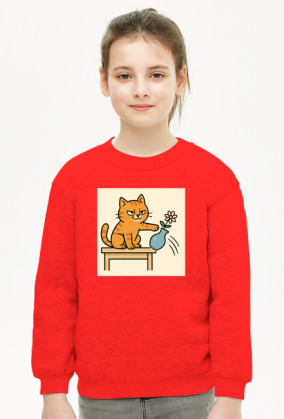 Złośliwy śmieszny kot bluza dziecięca różne kolory