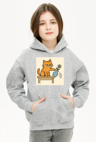 Złośliwy śmieszny kot bluza dziecięca z kapturem różne kolory