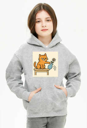 Złośliwy śmieszny kot bluza dziecięca z kapturem różne kolory