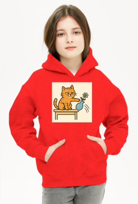 Złośliwy śmieszny kot bluza dziecięca z kapturem różne kolory