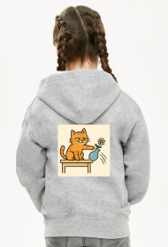 Złośliwy śmieszny kot bluza dziecięca na zamek z kapturem różne kolory