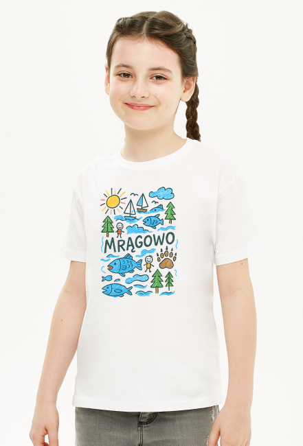Mrągowo Kids Art – Koszulka z Mazurskim Rysunkiem