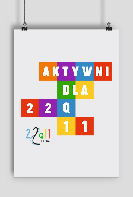 Plakat z logotypem i logo Stowarzyszenia - pion