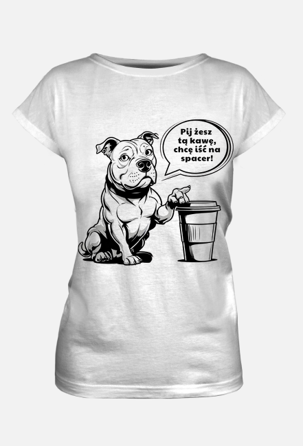 Koszulka kawa, pies, pitbull, amstaff