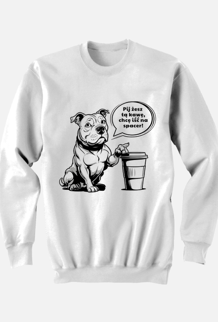 Bluza pies, kawa, amstaff, pitbull