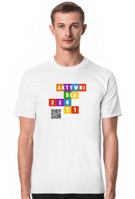 Koszulka męska #AktywniDla22q11 - duże logo