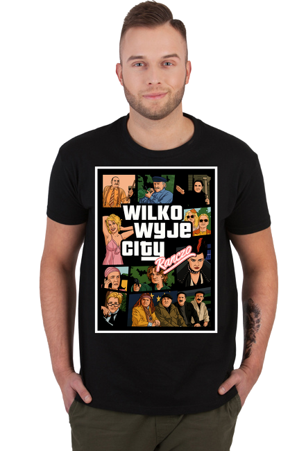 Koszulka męska z motywem Wilkowyje City Ranczo