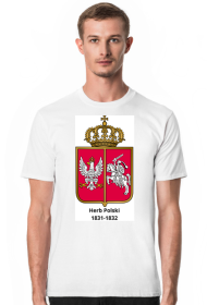 Koszulka z herbem Polski z okresu powstania listopadowego w latach 1831-1832.