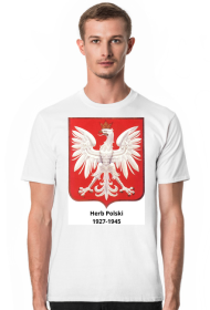 Koszulka z herbem Polski z lat 1927-1945.
