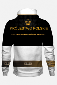 Oryginalna i oficjalna bluza full print męska Królestwa Polskiego pod Panowaniem Królowej Polski Angeliny I i Króla Polski Patryka Wielkiego.