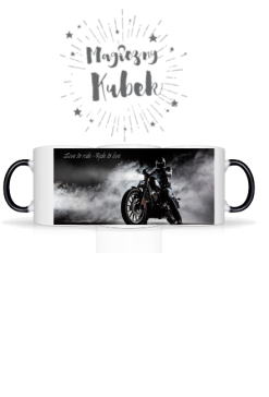 Kubek motocyklisty full foto - Live to ride - ride to live