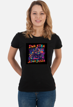 Damska Koszulka motocyklowa dwa koła jedna dusza