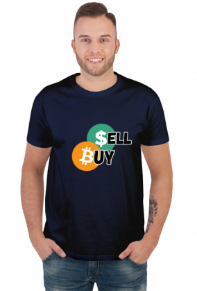 Koszulka Bitcoin męska Buy Sell