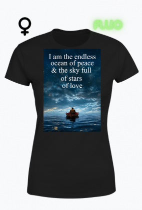 Koszulka damska czarna z głębokim przesłaniem