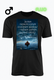 Koszulka męska czarna z głębokim przesłaniem