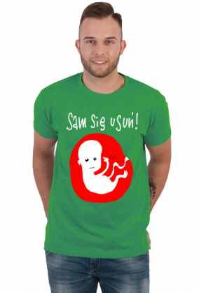 Sam się usuń | koszulka ciemna męska