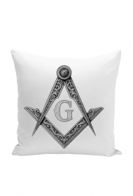 Poduszka z cyrklem i węgielnicą