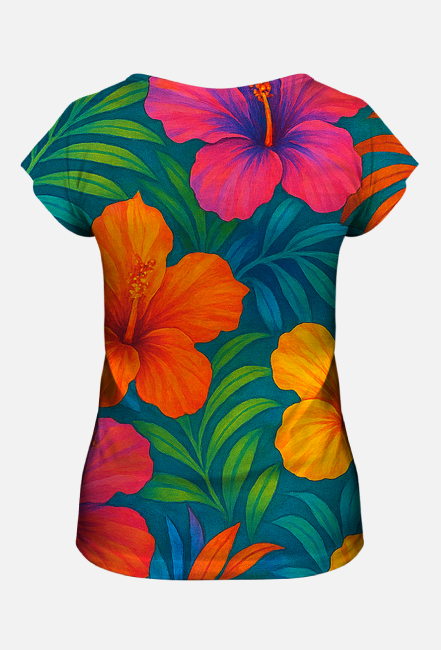 Koszulka Damska - Color - Chodź tańczyć, nie gadać! - Hibiscus flower