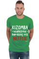 Koszulka Męska - Kizomba uzależnia bardziej niż Netflix - biały napis