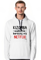 Bluza Męska Kaptur - Kizomba uzależnia bardziej niż Netflix - czarny napis