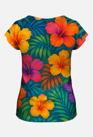 Koszulka Damska – „Zero dramy, tylko bachata” - hibiskus