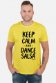 Koszulka Męska – „Keep Calm and Dance Salsa” - czarny napis
