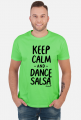 Koszulka Męska – „Keep Calm and Dance Salsa” - czarny napis