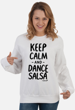 Bluza Damska – „Keep Calm and Dance Salsa” - czarny napis