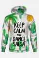 Bluza z kapturem – „Keep Calm and Dance Salsa” - Kaktusy i Palma