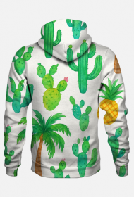 Bluza z kapturem – „Zero dramy, tylko bachata” - kaktusy i palmy